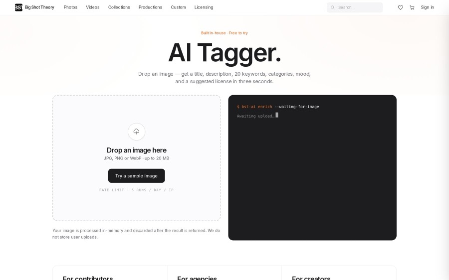 AI Tagger: verejný nástroj, ktorý k nahranej fotke navrhne titul, popis a kľúčové slová